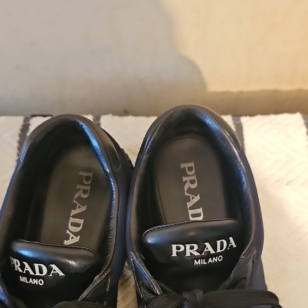 Prada Black Sneakers Sleek Design with Chunky Sole - Picture 5 of 9